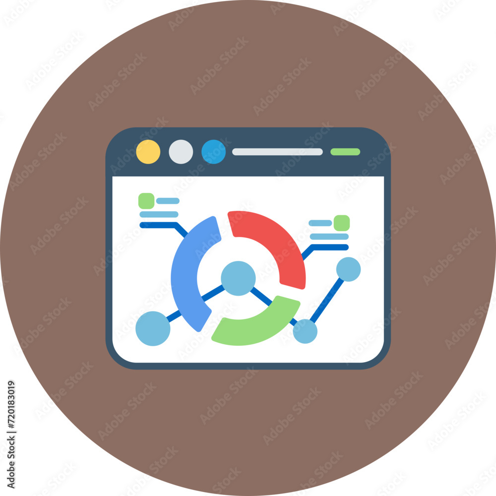 Poster web analytics icon vector image. can be used for marketing.