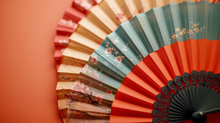 Kamiogi Japanese Folding Fan: Harmonizing elegance with functionality. Artistic modern design for a touch of cool sophistication. Elevate your lifestyle with this classy accessory.