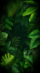 A vibrant and dense forest filled with an abundance of green leaves.