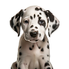 Dalmatian puppy isolated on transparent background