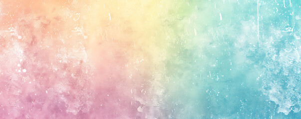 Pastel rainbow gradient with a subtle grainy texture for a cheerful and whimsical poster design