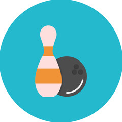 Bowling icon vector image. Can be used for Olympics.
