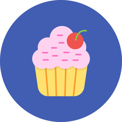 Muffin icon vector image. Can be used for Morning and Breakfast.