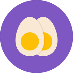 Boiled Egg icon vector image. Can be used for Morning and Breakfast.