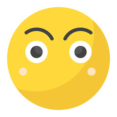 Fototapeta premium Face Without Mouth icon vector image. Can be used for Emoji.