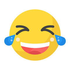 Rolling on the Floor Laughing icon vector image. Can be used for Emoji.