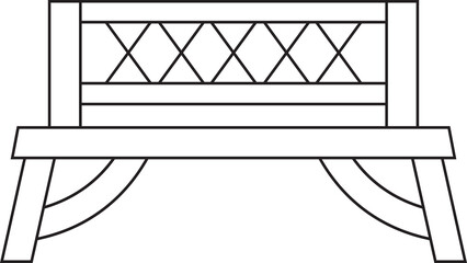 Bench Thin Line Icon
