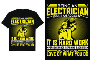 Electrician Vector T -shirt Design Art