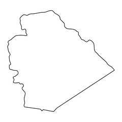 As Suwayda Governorate map, administrative division of Syria. Vector illustration.