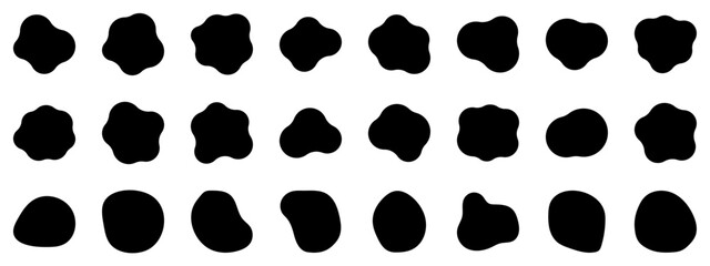 シェイプ　シンプル　黒　抽象的な形　セット