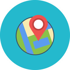 Location Marker icon vector image. Can be used for Map and Navigation.
