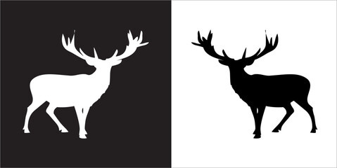 llustration vector graphics of deer icon