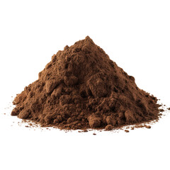 coffee powder isolated on the transparent background