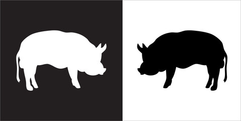 Illustration vector graphics of pig icon