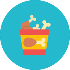 Fried Chicken icon vector image. Can be used for World Cuisine.