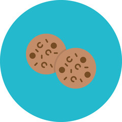 Obraz premium Chocolate Chip icon vector image. Can be used for World Cuisine.