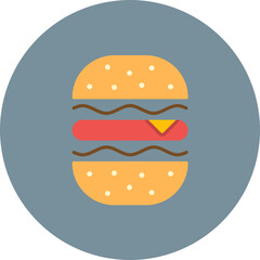 Burger Sandwich icon vector image. Can be used for World Cuisine.
