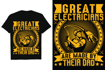 Electrician Vector T -shirt Design Art