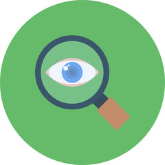 Observation icon vector image. Can be used for Life Skills.
