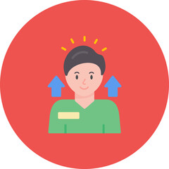 Self Esteem icon vector image. Can be used for Life Skills.