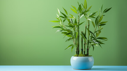 Lucky bamboo, a symbol of good fortune and positive energy, graces spaces with its elegant greenery, bringing both beauty and auspicious blessings to any environment.