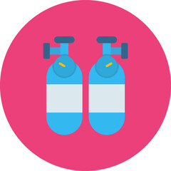 Oxygen Tank icon vector image. Can be used for Medicine I.