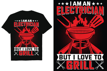 Electrician Vector T -shirt Design Art