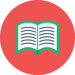 Open Book icon vector image. Can be used for Learning.