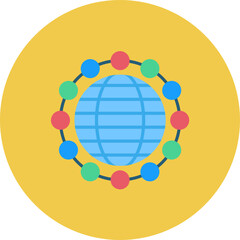 Global Infrastructure icon vector image. Can be used for Data Analytics.