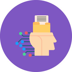 Intelligent Data icon vector image. Can be used for Data Analytics.