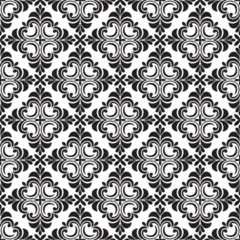Poster Abstract floral seamless pattern. Black and white. Modern stylish texture. Vector background. © Bharat