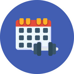 Gym Calendar icon vector image. Can be used for Gym.