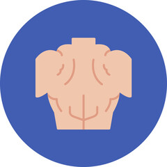 Back Muscle icon vector image. Can be used for Gym.