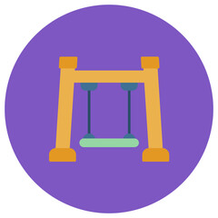 Swing icon vector image. Can be used for Children Toys.