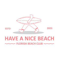 surfing logo design simple modern retro vintage matching clothing and company