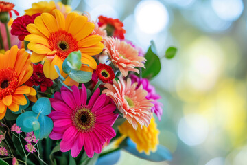 Arrangement of June garden flowers. Beautiful fresh flowers on color background. The background image of the colorful flowers. Flowers spring or summer garden background in closeup macro