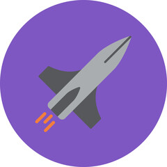 Missile icon vector image. Can be used for Nuclear Energy.