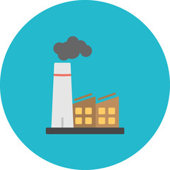 Obraz premium Factory Chimneys icon vector image. Can be used for Nuclear Energy.
