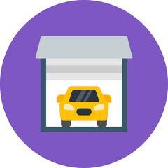 Car Garage icon vector image. Can be used for Real Estate.
