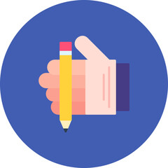 Hand Pencil icon vector image. Can be used for Back to School.