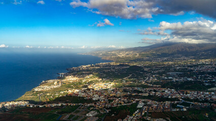Naklejka premium Aerial view from Tenerife coast