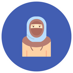 Female Bedouin icon vector image. Can be used for Desert.