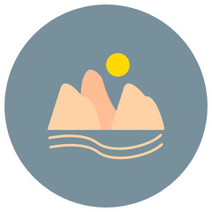 Dune icon vector image. Can be used for Desert.