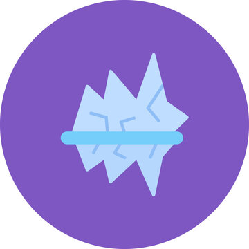 Iceberg icon vector image. Can be used for Weather.