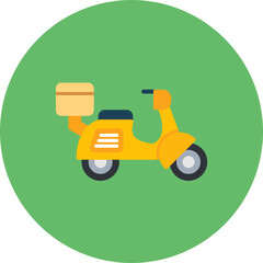 Motorbike Delivery icon vector image. Can be used for Delivery and Logistics.