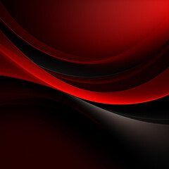 Dynamic Red and Black Forms Converging in a Arched Motion on a Bold Red-Black Background, Accentuating the Striking Contrast and Creating an Energetic Visual Impact