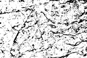 Fototapeta premium Vector grunge old concrete scratches texture. Black and white background.