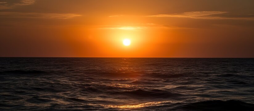 Dramatic Colorful Sunset Sky over the Sea © Mas