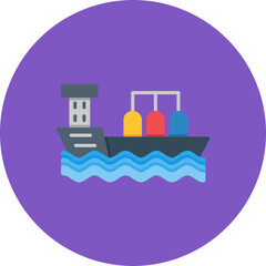 Oil Tanker icon vector image. Can be used for Transport.
