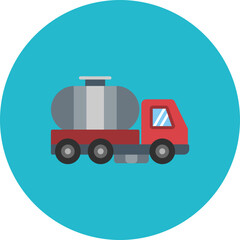 Water Tanker icon vector image. Can be used for Transport.